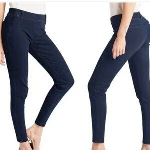 Betabrand Women's Blue Yoga Denim Pull On Stretch‎ Skinny Ankle Jeans Size Large